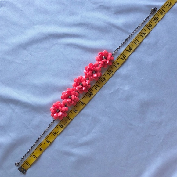 J. Crew Statement Floral Necklace in Coral - Picture 12 of 14